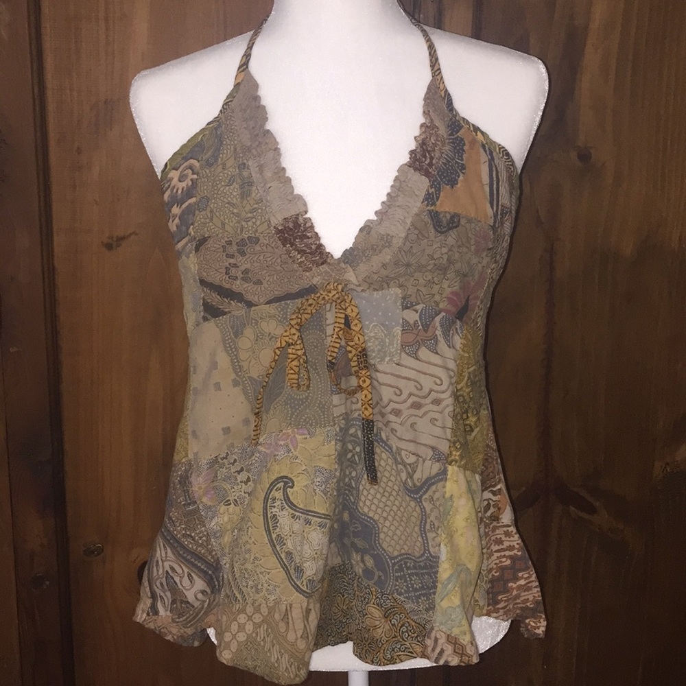 Benjamin International backless halter top.